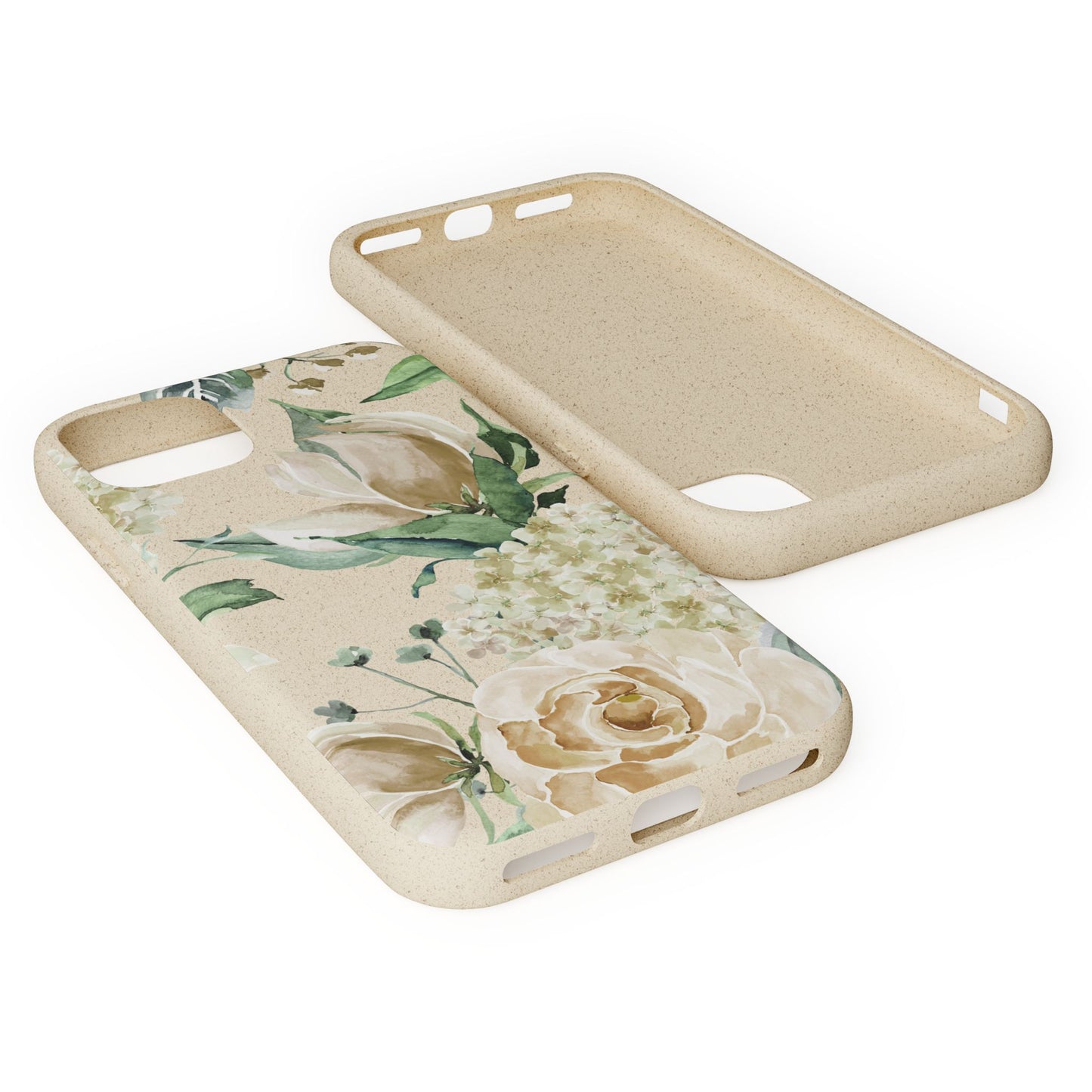 Splash of Rosé: Whimsical Watercolor Roses Bouquet Eco-Friendly Biodegradable Phone Case