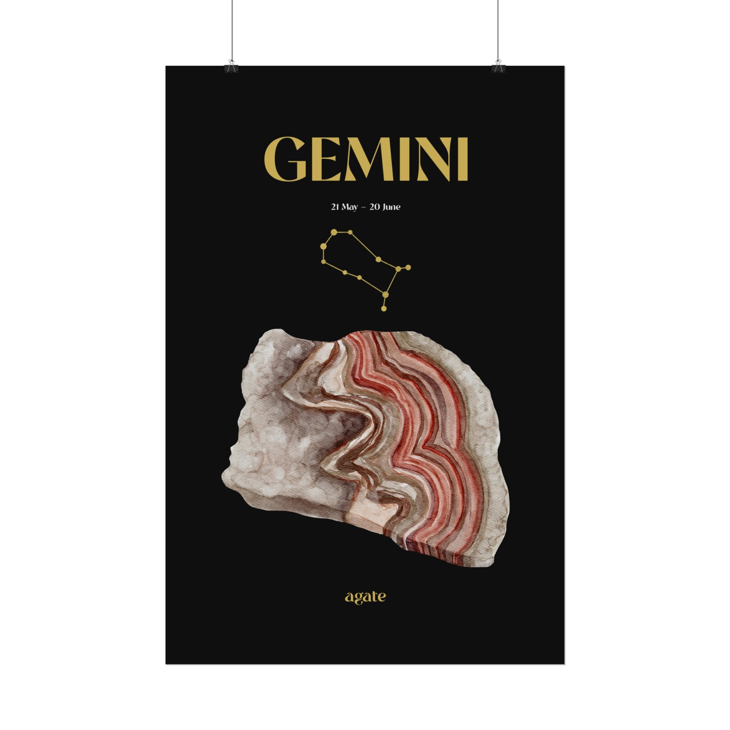 Gemini Birthstone Poster