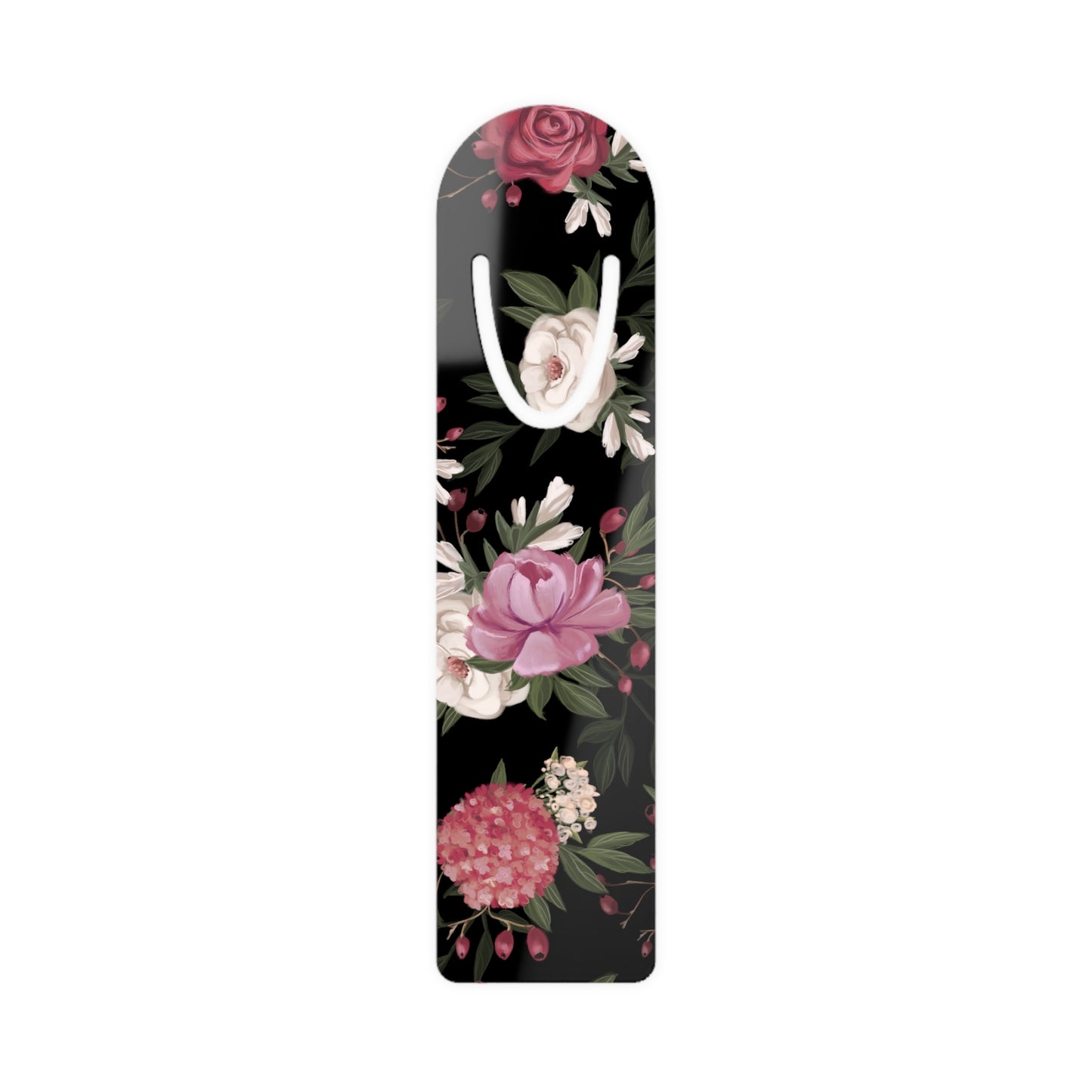 Whispers of Magic: Enchanting Watercolor Witches Floral Bookmark