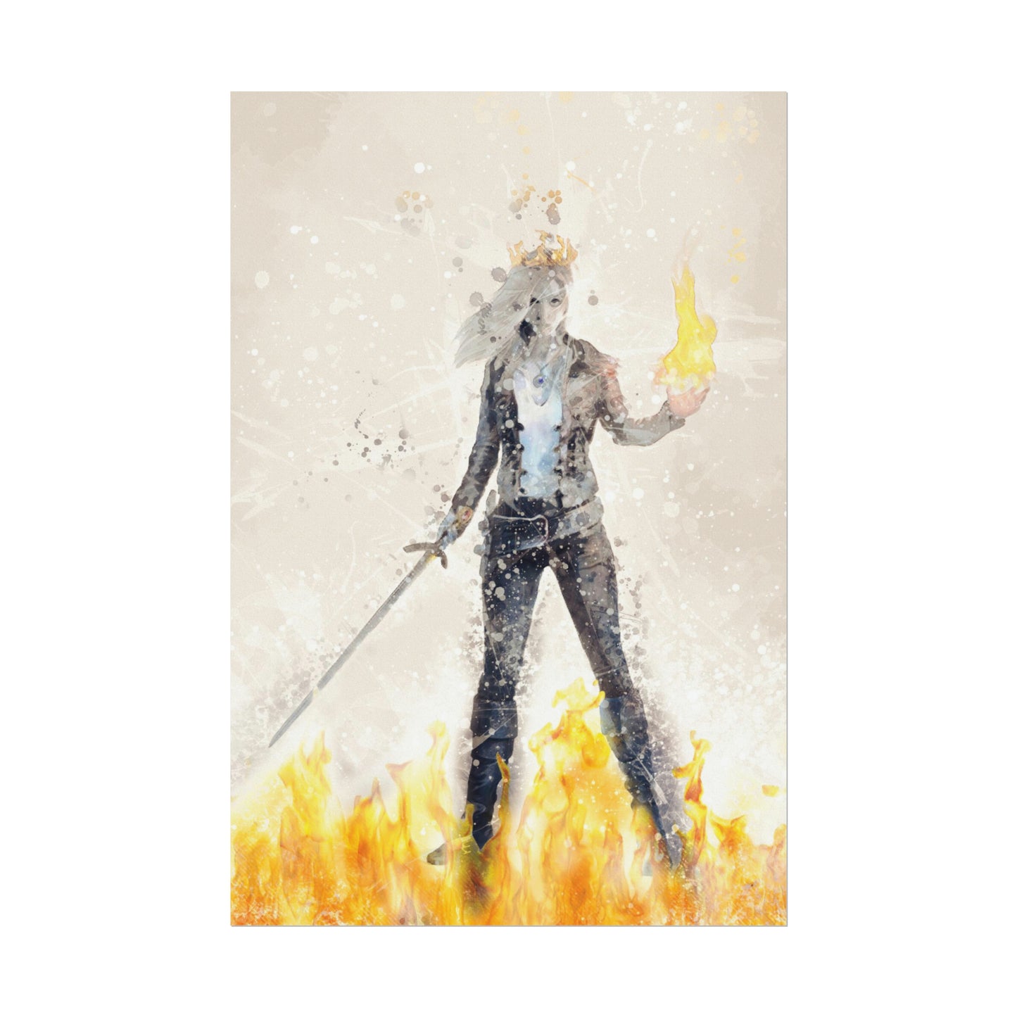 Fire Queen Art Poster