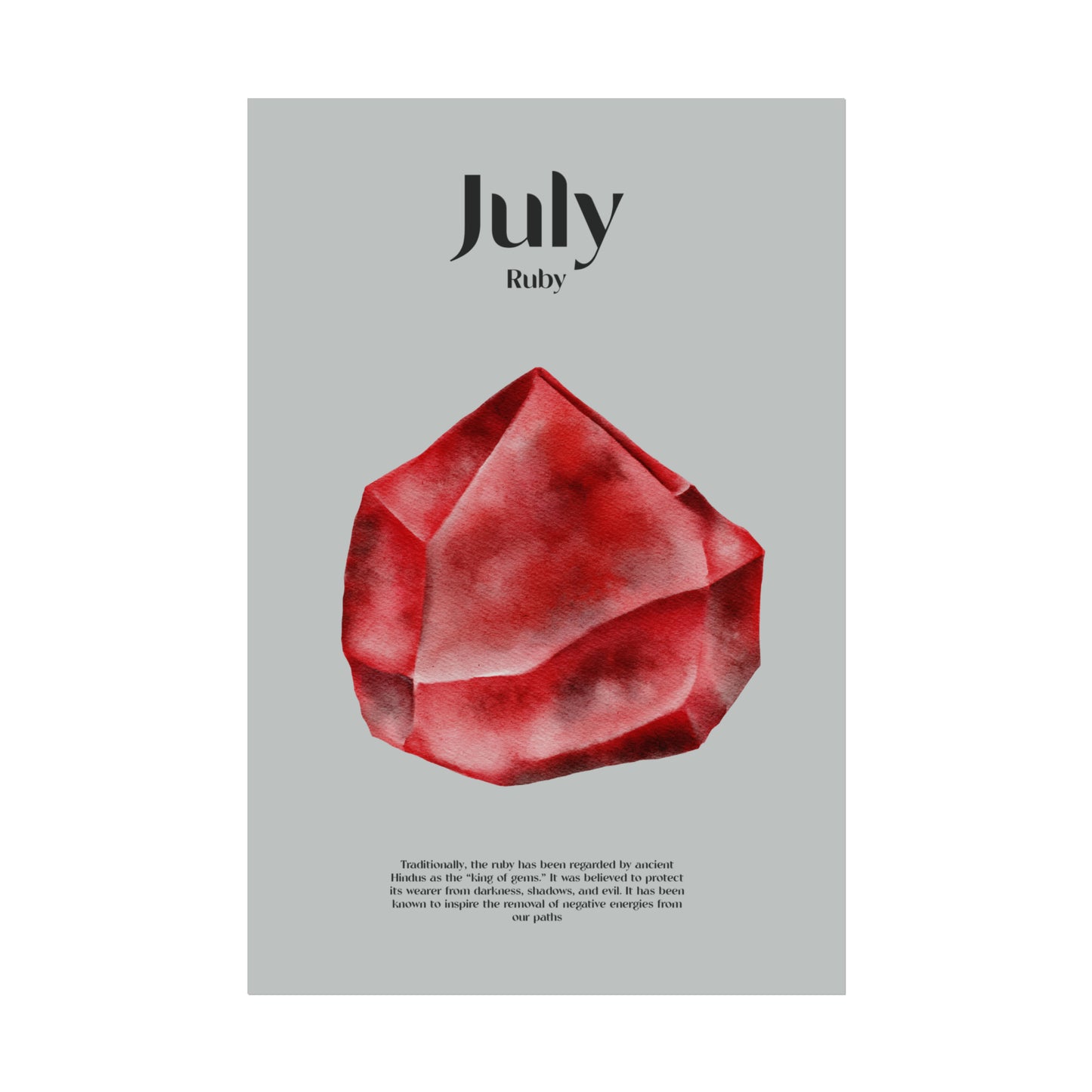 July Birthstone Art Poster