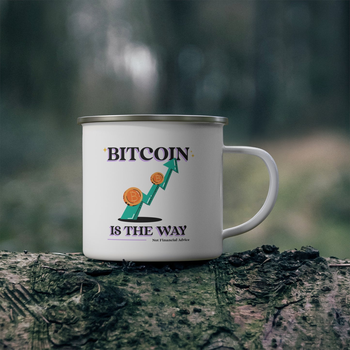 Bitcoin is the Way Enamel Camping Mug