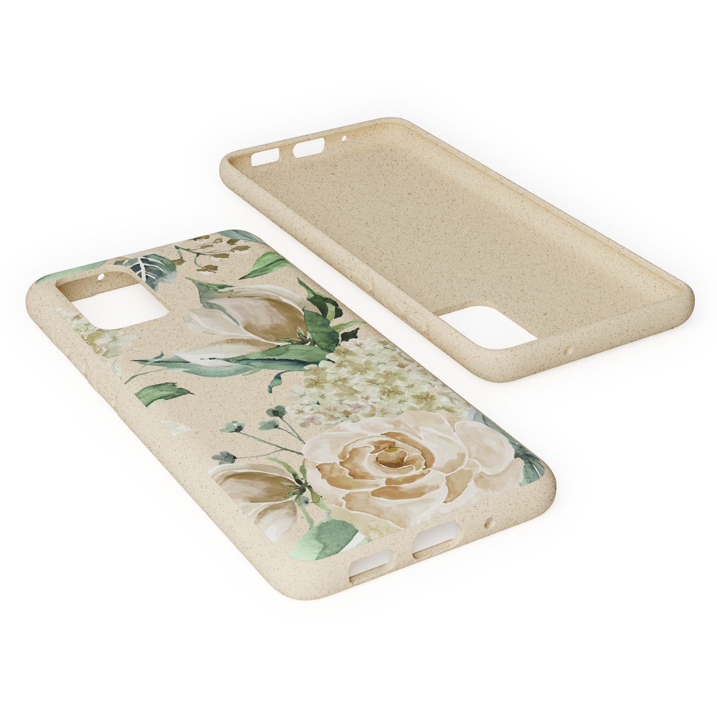 Splash of Rosé: Whimsical Watercolor Roses Bouquet Eco-Friendly Biodegradable Phone Case