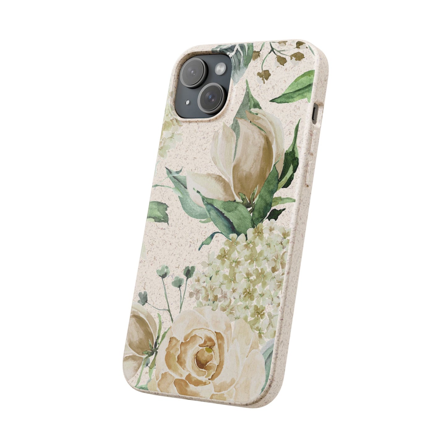 Splash of Rosé: Whimsical Watercolor Roses Bouquet Eco-Friendly Biodegradable Phone Case