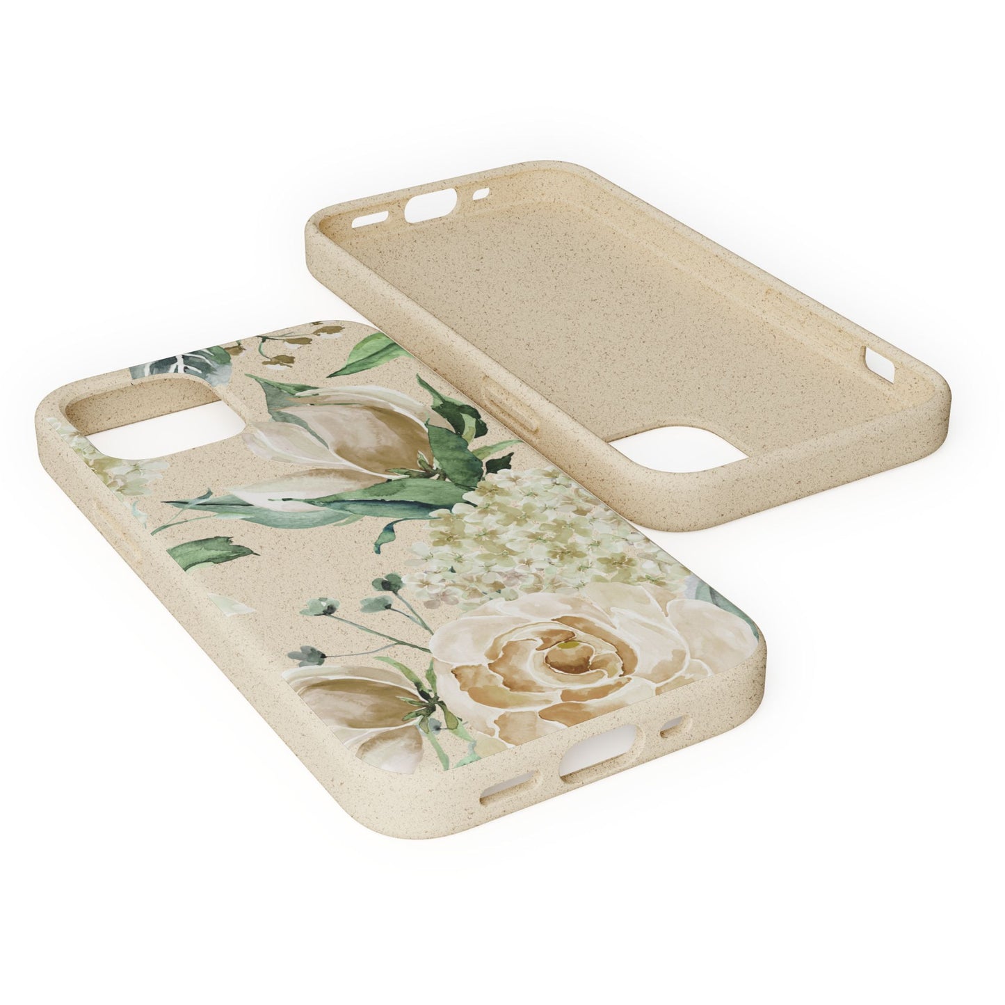 Splash of Rosé: Whimsical Watercolor Roses Bouquet Eco-Friendly Biodegradable Phone Case