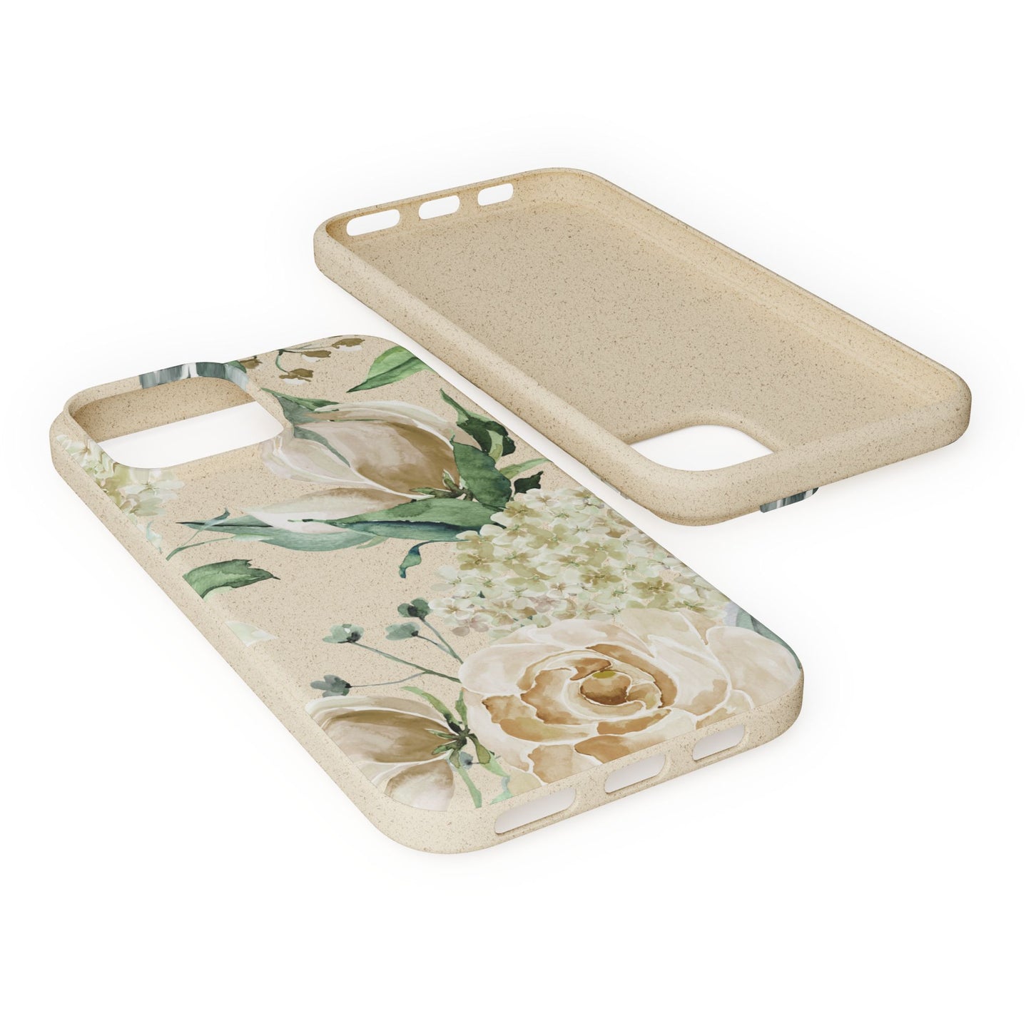 Splash of Rosé: Whimsical Watercolor Roses Bouquet Eco-Friendly Biodegradable Phone Case