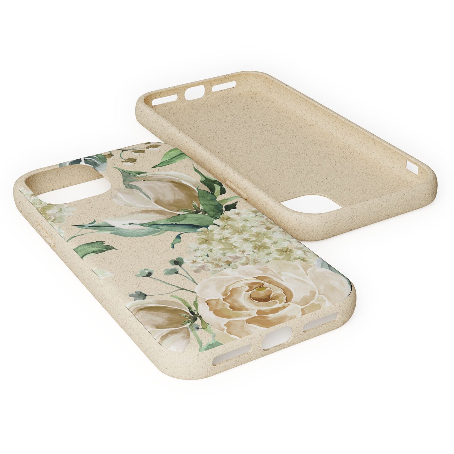 Splash of Rosé: Whimsical Watercolor Roses Bouquet Eco-Friendly Biodegradable Phone Case