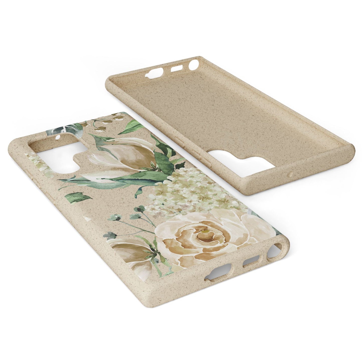 Splash of Rosé: Whimsical Watercolor Roses Bouquet Eco-Friendly Biodegradable Phone Case