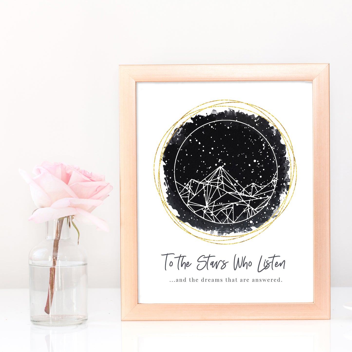 To the Stars Who Listen Personalized Star Map Fine Art Print