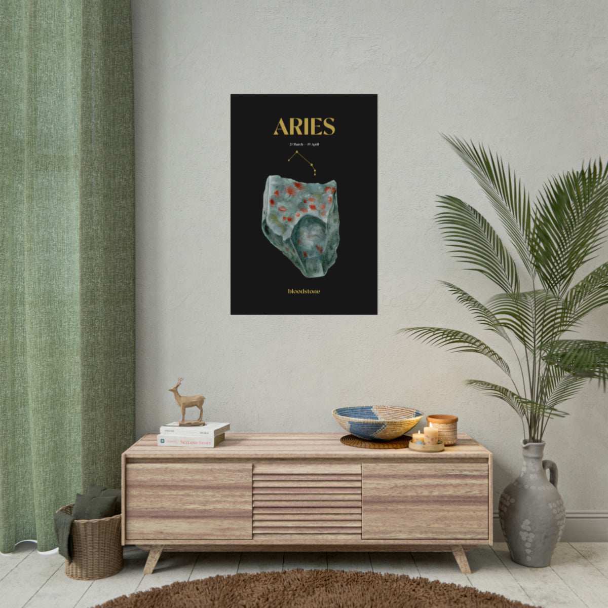 Aries Birthstone Art Poster