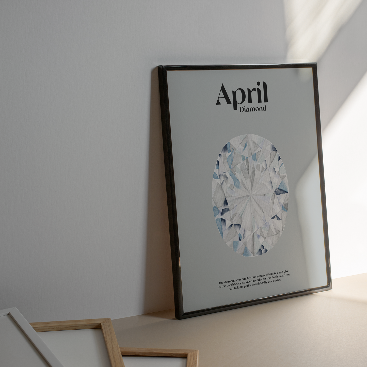 April Birthstone Art Poster