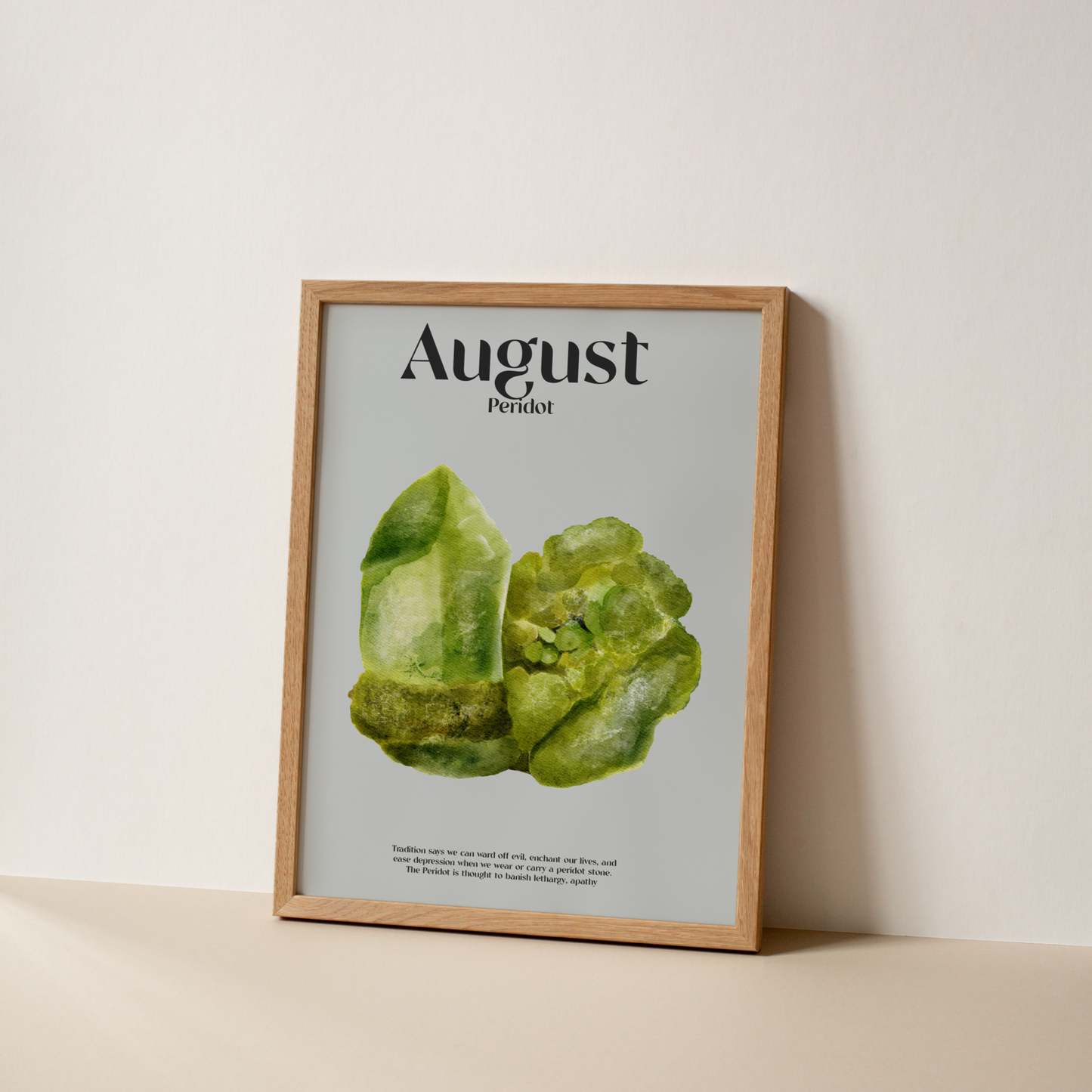 August Birthstone Art Poster