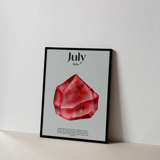 July Birthstone Art Poster