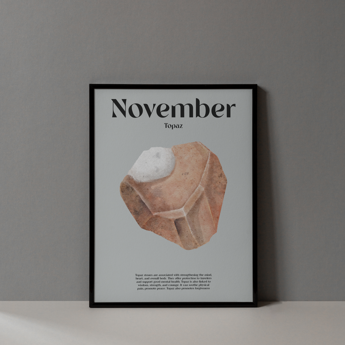 November Birth Stone Art Poster