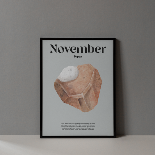 November Birth Stone Art Poster