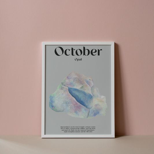 October Birthstone Art Posters