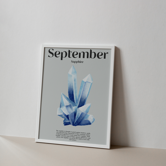 September Birthstone Art Poster