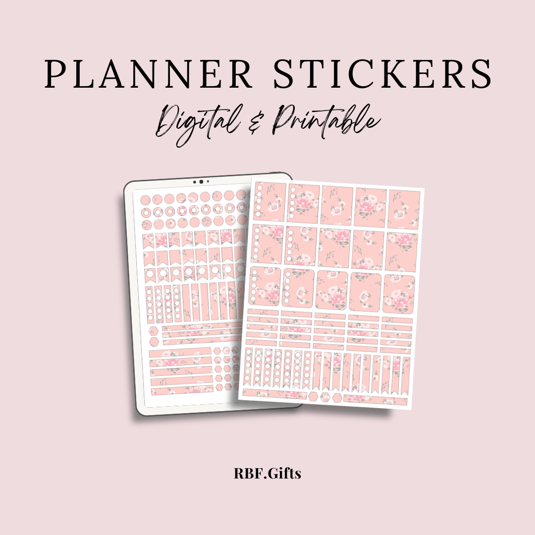 Spring Floral Planner Stickers