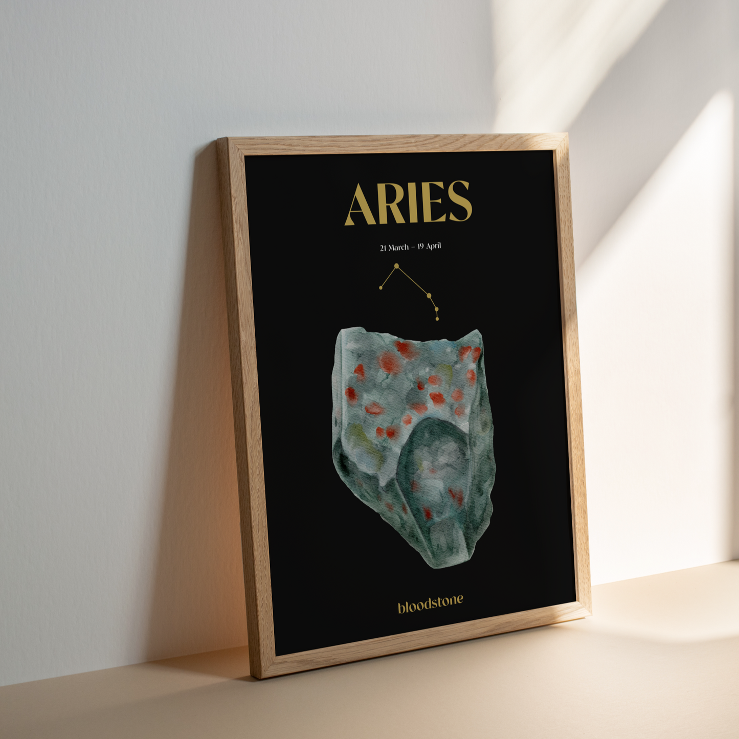 Aries Birthstone Art Poster