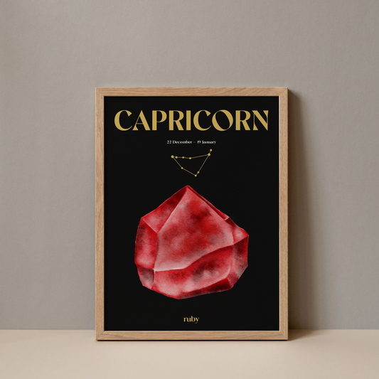 Capricorn Birthstone Poster