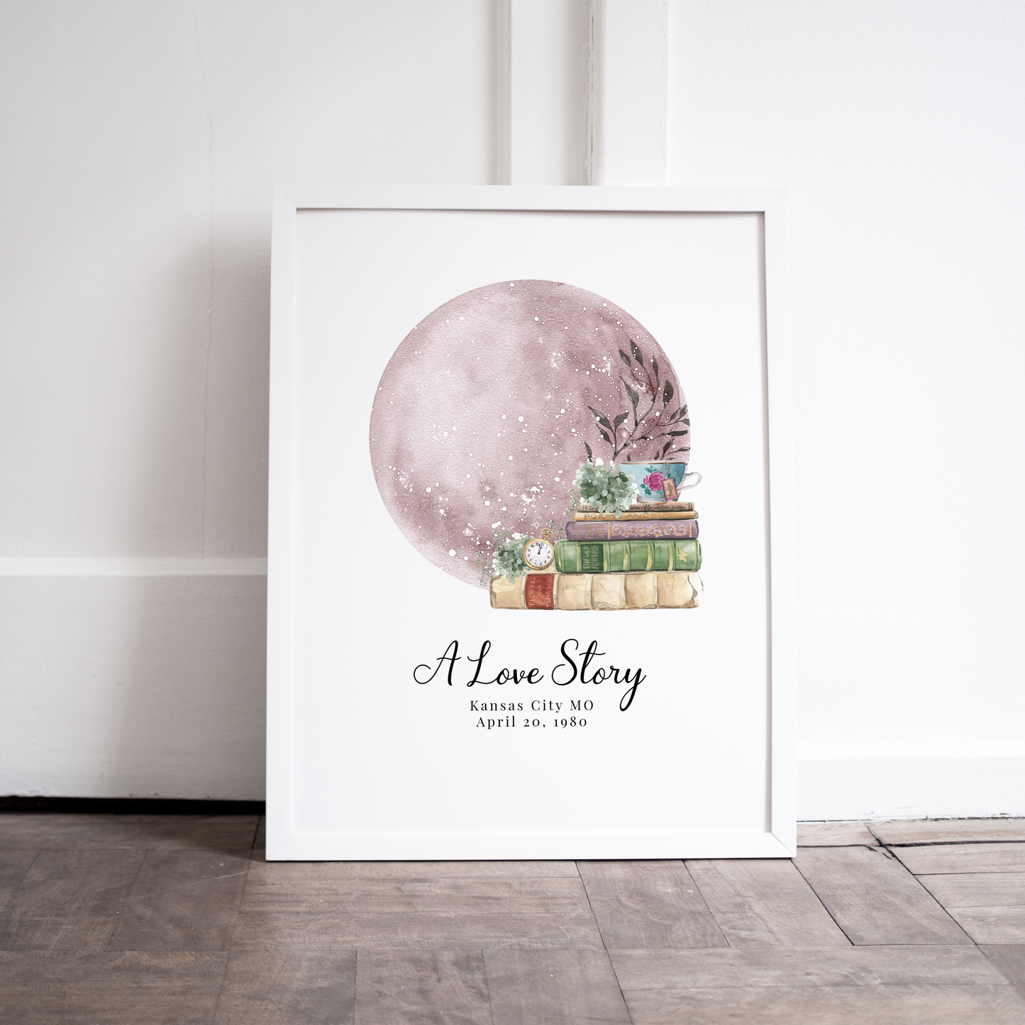 A Love Story Bookish Star Map Fine Art Print