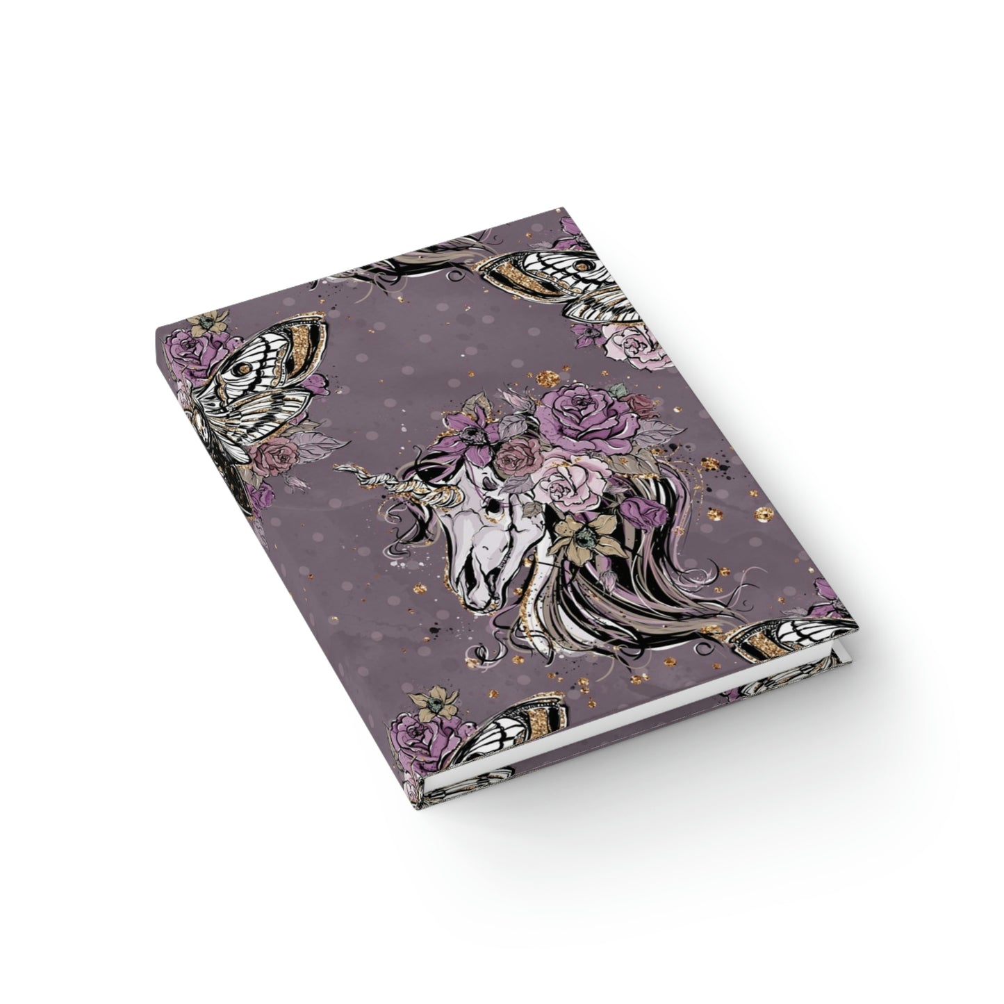 Gilded Shadows: Regal Remains Unicorn Journal - Blank