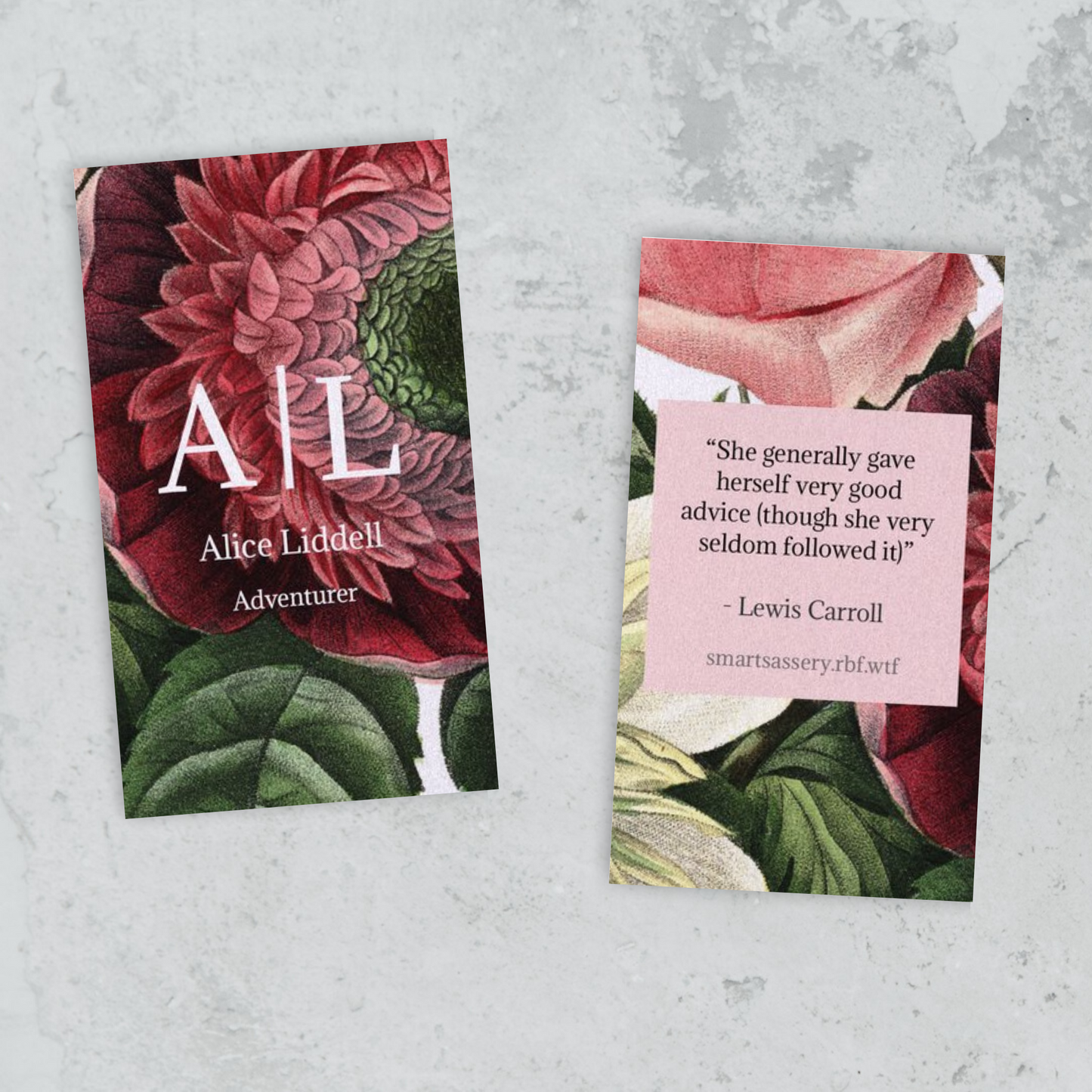 Wonderland Floral Mini Bookmark
